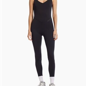 Bandier Tempo Catsuit, Stylish Black Strappy Bodysuit Medium to Large